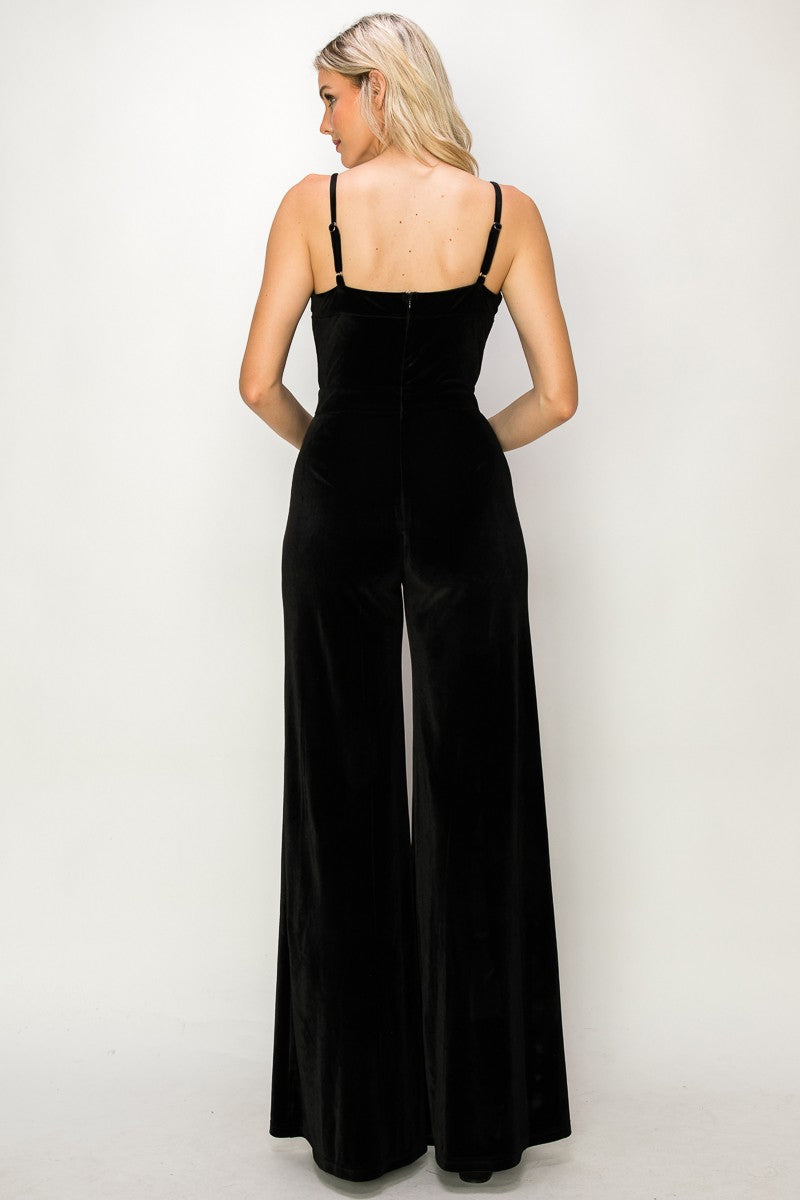 Black Velvet Jumpsuit
